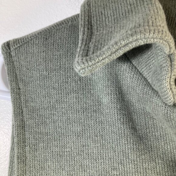 Womens FH Clothing Co Sweater Vest Soft Cotton Zip Green M Cotton Pockets Side S - Picture 4 of 9